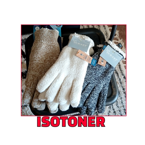 NWT* WOMEN ISOTONER SMART DRI GLOVES IN CREAM - Picture 2 of 3